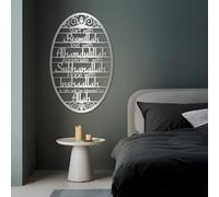 Moderna Arte murale in Metallo Minimalista Inizia con Bismillah Metal Islamic, Metal Bismillah, Decorazioni Musulmane in Metallo, Decorazioni Islamiche per Il Ramadan, Corano, Decorazioni Islamiche p