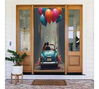 Moderna auto celeste stampa n. 65 coperture decorative per porta, decorazione per interni ed esterni, primavera, estate, autunno, inverno, Halloween, Natale, decorazioni per la casa