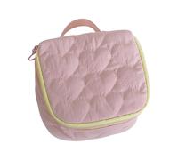 Moderna borsa per il trucco a forma di cuore, in poliestere, per l'organizzazione di cosmetici e cura della pelle, b