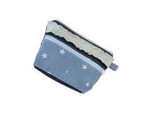 Moderna borsa per trucchi coreana in tessuto, multiuso, per conservare oggetti di valore e gioielli, borsa per il trasporto e un pacchetto di carte, Stelle blu scuro, Mass Beauty