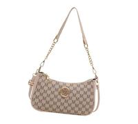 Moderna borsa sotto le ascelle in PU con scritta distintiva e tracolla ergonomica elegante stampa borsa per donne ragazze borsa alla moda stampa lettera, bianco