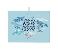 Moderna calligrafia a pennello, testo "Stay Wild Ocean Child", tappetini artistici per asciugare i piatti, tappetino per asciugare i piatti per la casa, GIF piccolo, 16 x 18 pollici