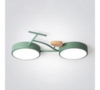 Moderna Camera da Letto per Bambini Plafoniera da Incasso Lampada da Soffitto Verde da Soggiorno con Forma di Bicicletta Decorazione Creativa Soffitto A LED Camera dei Bambini Grande Lampad