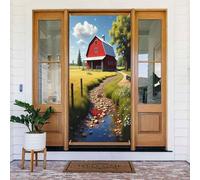 Moderna casa di campagna stampa n. 24 coperture decorative per porte, decorazioni per interni ed esterni, primavera, estate, autunno, inverno, Halloween, Natale, decorazioni per la casa