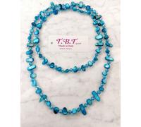 Marrone Collana Madreperla Cristallo, Pietre Dure Filo Lungo Donna 110cm M/07