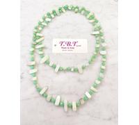 Moderna Collana Lunga Madreperla da Donna,Perle,Pietre Dure,Cristalli Verde