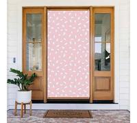 Moderna copertura per porta decorativa con cavaliere bianco e rosa, decorazione per interni ed esterni, decorazioni per primavera/estate/autunno/inverno, Halloween, decorazioni natalizie