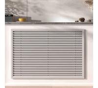 Moderna copertura per termosifone, con griglia scanalata, soluzione elegante per soggiorno, camera da letto e bagno, finitura 60 cm, elegante decorazione per la casa
