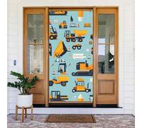 Moderna costruzione veicolo stampa porta copre decorativo, decorazioni per porte per interni/esterni, primavera, estate, autunno, inverno, Halloween, Natale, decorazioni per la casa