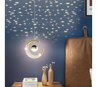 Moderna Creativa Plafoniera Lampada a Sospensione a LED per soggiorno, camera da letto, corridoio, ufficio (Bianca Calda, Oro)