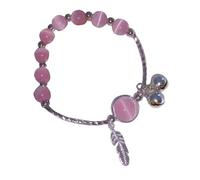 Moderna decorazione a forma di occhio di gatto per aggiungere fascino ai look di tutti i giorni, adatto per regalare agli amanti dei gioielli con cordino elastico, Misura unica, come descritto