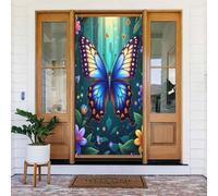 Moderna farfalla botanica stampa n. 1025 coperture decorative per porta, decorazione per interni ed esterni, primavera, estate, autunno, inverno, Halloween, Natale, decorazioni per la casa