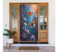 Moderna farfalla botanica stampa n. 181 coperture decorative per porta, decorazione per interni ed esterni, primavera, estate, autunno, inverno, Halloween, Natale, decorazioni per la casa