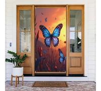 Moderna farfalla botanica stampa n. 714 coperture decorative per porta, decorazione per interni ed esterni, primavera, estate, autunno, inverno, Halloween, Natale, decorazioni per la casa