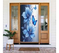 Moderna farfalla celeste bouquet stampa n. 77 coperture decorative per porta, decorazioni per interni ed esterni, primavera, estate, autunno, inverno, Halloween, Natale, decorazioni per la casa