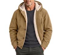Moderna giacca in pile da uomo, versatile, invernale, calda | Superficie morbida e calda con elevato comfort in stile versatile per la città