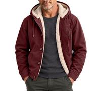 Moderna giacca in pile da uomo, versatile, invernale, calda | Superficie morbida e calda con elevato comfort in stile versatile per la città