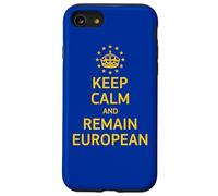Moderna giallo blu mantenere la calma corona Europa vettore Custodia per iPhone SE (2020) / 7/8