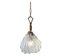 Moderna illuminazione a sospensione in ottone industriale E14 Luci a for isola della cucina Lampadario a conchiglia postmoderno Plafoniera for corridoio d'ingresso in stile giapponese, Retrò