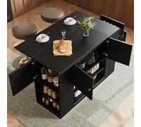 Moderna isola da cucina, armadio da cucina, armadio a buffet, armadio da cucina con cassetti e ripiani, credenza per cucina e sala da pranzo, nero