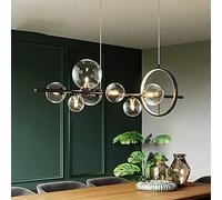 Moderna lampada a LED con sfera in vetro, tavolo da pranzo, lampada a sospensione, lampada a sospensione rettangolare industriale, paralume a bolle a LED, lampadario a sospensione regolabile, paralume