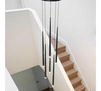 Moderna Lampada A Sospensione A LED Dimmerabile Lampadario Soggiorno Lampada da Scala Metallo Luci Pendenti Sala da Pranzo Lampada da Cucina Altezza Regolabile Lampade(6 Lights-Round)