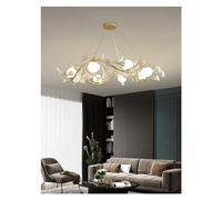 Moderna Lampada a Sospensione a LED in Ceramica con Petali di Foglie di Ginkgo, Lampada a Sospensione Moderna Compatible with Ristorante,per la Scala d'ingresso