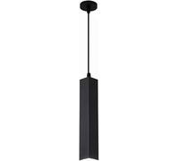 Moderna lampada a sospensione a LED lunga nera da 3 W, tubo lineare da cucina, lampada a sospensione sopra l'isola, lampada a sospensione quadrata singola piccola da soffitto ,per la scala d'ingresso