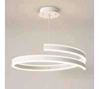 Moderna lampada a sospensione a LED per camera da letto, lampade a sospensione per camera da letto ad anello in metallo con paralume in acrilico, lampada da atmosfera decorativa per illuminazione deco