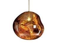 Moderna lampada a sospensione lavica, cordino regolabile da 200 cm, lampada a sospensione a LED irregolare, elegante decorazione per casa e caffetteria (oro, diametro 40 cm)