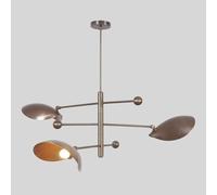 Moderna Lampada A Sospensione Sputnik Con 3 Paralumi E Design Unico In Ottone