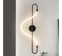 Moderna Lampada da Parete a LED a Spirale, Semplice Lampada da Parete lineare, Creativa Lampada da Parete a Forma di Serpente, apparecchio di Illuminazione per la casa da 12 W, NER