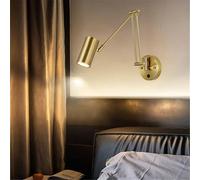 Moderna lampada da parete a LED con braccio oscillante regolabile comodino applique interruttore interno per la decorazione domestica d h (WD246Switch)