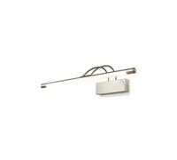 Moderna Lampada da parete a LED, Montatura in metallo color oro/antico ottone, A braccio, Lunga, per Luce da esposizione, bagno, quadri, arte, ufficio, 3000K 800lm 12W bulb incl