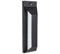 Moderna lampada da parete a LED per esterni, applique in metallo, ferro e vetro