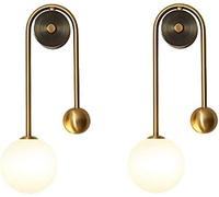 Moderna Lampada da Parete a Sfera in Vetro di Rame, Applique da Parete in Ottone molecolare, Compatibile con i fari dello Specchio del Bagno del Soggiorno del Ristorante,Illuminazione a soffitto