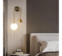 Moderna Lampada da Parete a Sfera in Vetro di Rame, Applique da Parete in Ottone molecolare, Compatibile con i fari dello Specchio del Bagno del Soggiorno del Ristorante,Illuminazione a soffitto