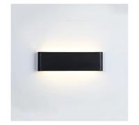 Moderna lampada da parete in alluminio cablato lampada LED per camera da letto e soggiorno elegante nero up luce 8,9 x 31 cm decorazione domestica contemporanea
