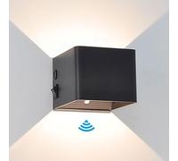 Moderna Lampada da Parete Senza Fili con sensore per Interni, Luce da Parete Quadrata in Alluminio, Luce Notturna a Batteria, Applique da Parete a LED da 3 W per Soggiorno, Camera