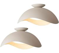 Moderna Lampada da Soffitto Bianca Creativa per Interni, per La Casa, La Camera da Letto, La Lampada da Soffitto A LED Decorativa, Adatta per La Stanza da Letto, Il Soggiorno, La C, White, 2 Pack