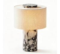 Moderna lampada da tavolo in marmo USB ricaricabile touch dimmerabile La luce del comodino naturale Base di base Tonella 3 temperature di colore Lampada da scrivania wireless per camera da letto Soggi