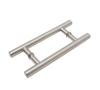 Moderna maniglia per porta in acciaio inox, resistente, grado commerciale 304, per stalla, vetro e porte d'ingresso, finitura spazzolata completa
