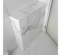 Moderna mensola riscaldante per termosifone a doppia porta, elegante con fermaporta per casa e ufficio, soluzione salvaspazio e decorativa.