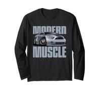 Moderna Muscolare Automobile Divertente Hotrod Automotive Cartoon Maglia a Manica