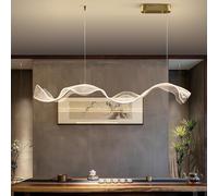 Moderna novità A LED Lampadario Ondulato Illuminazione Sala da Pranzo Cucina Isola Home Decor Acrilico Stellato Lunghe Luci A Sospensione Ristorante Hotel Lampade A Sospensione, 100cm
