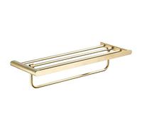 Moderna oro portasciugamani Accessori bagno Set in acciaio inox spazzolato asciugamano Mensola oro tovagliolo fisso Bar Parete