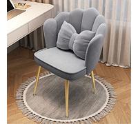 Moderna panca da trucco in velluto - Sgabello imbottito con schienale - Elegante sedia minimalista per la casa per bellezza e toelettatura - comoda e chic