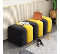 Moderna panca imbottita in velluto per camera da letto, ingresso e sala d'attesa, elegante seduta ottomana per scarpe, 100 x 40 x 40 cm, design comodo e chic