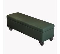 Moderna panca imbottita per ingresso e negozio di abbigliamento, verde (110 cm)