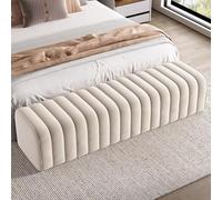 Moderna panca in velluto per camera da letto, con poggiapiedi imbottito, sgabello per letto, corridoio, soggiorno, ingresso e armadio, elegante ottomana per la decorazione della casa.